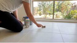 Refresh Grout Lines in Porcelain Tile Floors Quickly and Effectively